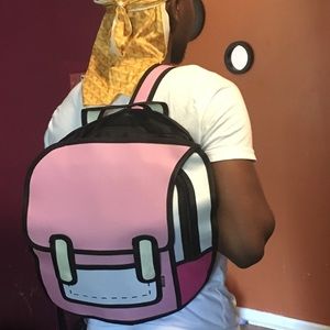 3D Cartoon Paperbag School Backpack